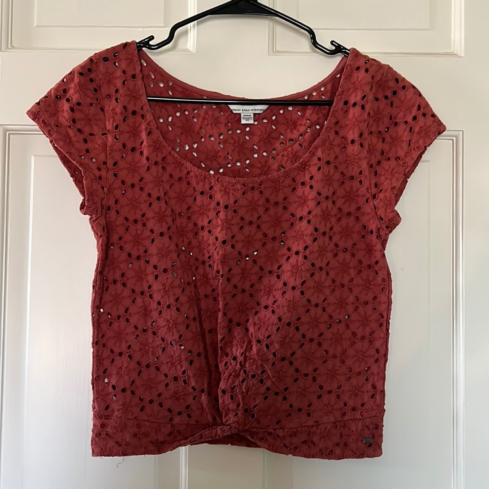 American Eagle Burnt pink top